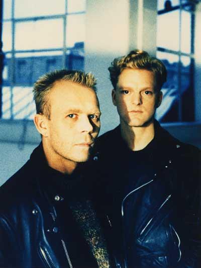 Erasure's Vince Clark and Andy Bell, circa 1988