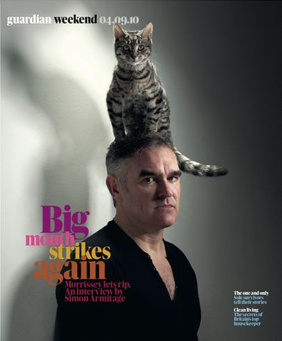 Morrissey on cover of Guardian Weekend