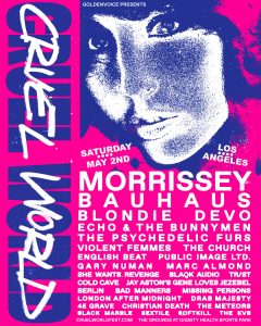 Morrissey, Bauhaus, Blondie, Devo top lineup of Cruel World festival in ...